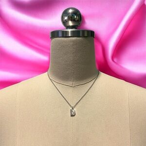 Aeropostale Silver "D" Charm Necklace